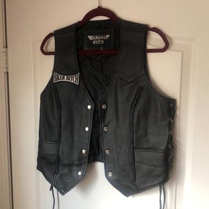 Leather Biker’s club vest size large